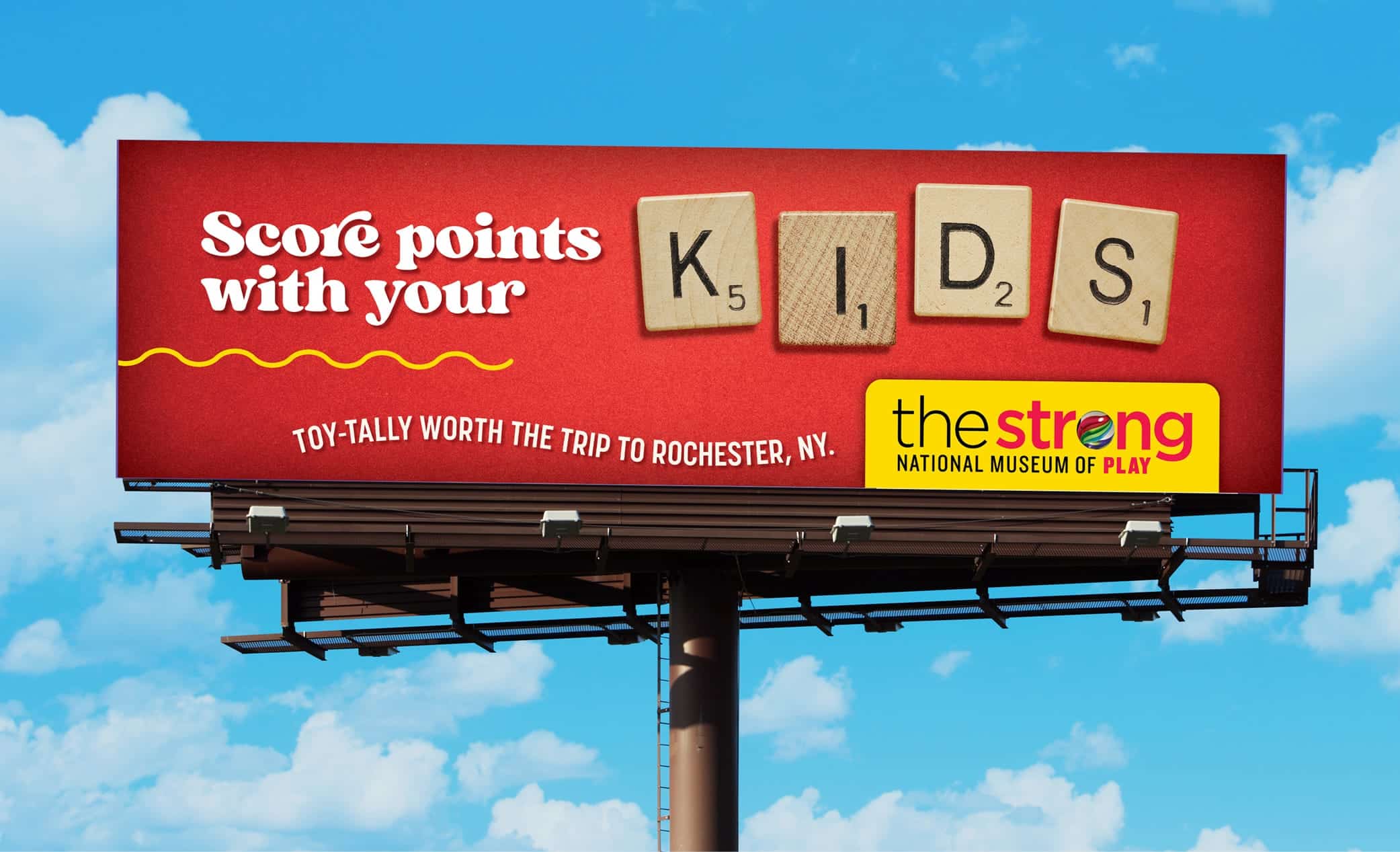 Strong Museum of Play with headline "Score points with your kids."